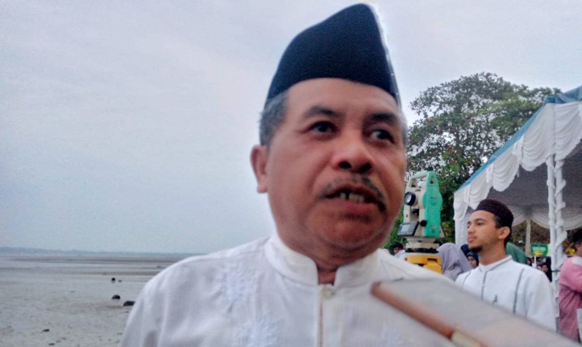Kementerian Agama Belitung Memantau Hilal 1 Syawal Dari Pantai Tanjung Pendam.